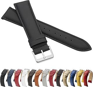 MARCHEL Smooth Leather LLB Leather Strap, Genuine Leather Watch Strap, Cowhide, Fine Leather