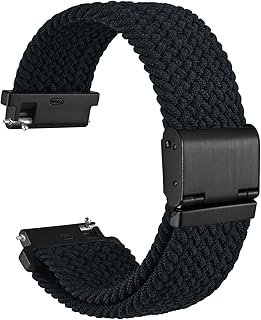 Wocci Woven Nylon Watch Strap with Adjustable Clasp, Braided Sports Watch Straps for Men and Women, Strap Width 18 mm, 19 mm, 20 mm, 21 mm, 22 mm