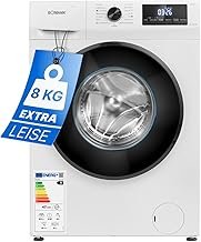 Bomann® Washing Machine 8 kg, Max. 1400 rpm, Robust, Quiet and Durable Inverter Motor, 15 Washing Programmes, LED Display, Washing Machine with Steam Function, WA 7185