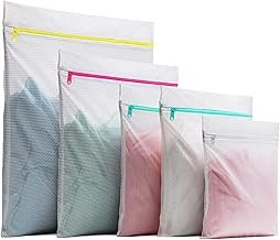 Pack of 5 Laundry Net for Washing Machine, Laundry Bag with Zip, Laundry Bag for Sensitive Coats, Blouse, Shoes, Bra, Socks, Baby Clothes, etc. (Pack of 5)