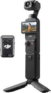 DJI Osmo Pocket 3 Creative Combo, Vlog Camera 4K with 1 Inch CMOS and 4K/120 fps Video, 3-Axis Stabilisation, Digital Camera, Fast Focusing, incl. Microphone for Clear Sound, YouTube