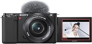 Sony Alpha ZV-E10L APS-C Mirrorless Interchangeable Lens Vlog Camera (Swivel Screen for Vlogging, 4K Video, Real-Time Eye Auto Focus), Black