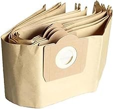 Pack of 5 Vacuum Cleaner Bags for Kärcher WD3 WD2, Organic Paper Bags Vacuum Cleaner Bags 25L, Compatible with WD6 WD5 WD4, WD3200 WD3500P, A2204 A2534, SE4001 SE4002 SE5.100 SE6.100