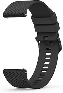 Wanme 20 mm 22 mm Watch Straps for Men and Women, Silicone Strap, Quick Release Watch Strap, Waterproof Sports Replacement Strap, Flexible Adjustable Bracelets, 22 mm Grey