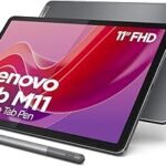 Lenovo Tab M11 Tablet | 11 Inch WUXGA Touch Display | MediaTek G88 | 4GB RAM | 128GB eMMC 5.1 | Android 14 | Grey | Includes Pen