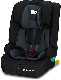 Kinderkraft Safety Fix 2 I-Size 76-150 cm Child Seat 9-36 kg, Child Car Seats with Isofix, Headrest Adjustment, Special Safety Systems, 5-Point Straps, Insert in Set, Black