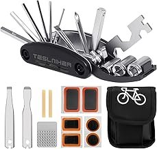 Teslniher Bicycle Multifunctional Tool 16-in-1 Bicycle Repair Kit, Bicycle Repair Kit Bicycle Tool for Mountain Bike On the Go Multitool Bicycle Repair Kit
