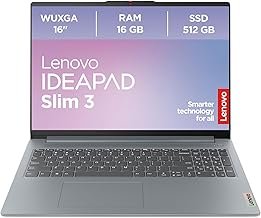 Lenovo IdeaPad Slim 3 Laptop | 16 Inch WUXGA Display | AMD Ryzen 5 | AMD Radeon Graphics | 16GB RAM | 512GB SSD | Windows 11 Home | QWERTZ | Arctic Grey | 3 Months Premium Care
