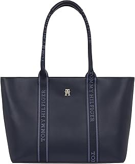 Tommy Hilfiger Damen Th Logotape Tote Aw0aw17198 Tragetasche