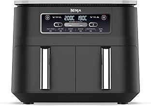 Ninja [AF300EU] 2 Large Frying Compartments, 6 Functions, 2470 W, 2 Independent Garzones, 7.6 Litres, 65% Save Energy Costs