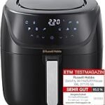 Russell Hobbs SatisFry 27170-56 Hot Air Fryer XXL 8L Rapid AirFryer Compact Housing 7 Cooking Functions 10 Programmes Dishwasher Safe Max 220 °C Fryer without Oil, Grilling, Baking, Roasting