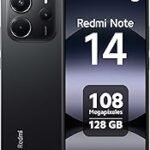 Xiaomi Redmi Note 14 Smartphone, 6GB RAM 128GB, Schermo 6.67 Inch AMOLED, 120Hz, Photo Camera 108MP, Sensore di impronte digitali, NFC, 33W Turbo Ricarica, 5500mAh, Midnight Black