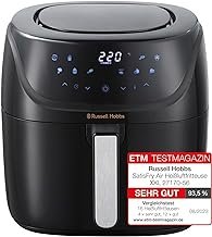 Russell Hobbs SatisFry 27170-56 Hot Air Fryer XXL 8L Rapid AirFryer Compact Housing 7 Cooking Functions 10 Programmes Dishwasher Safe Max 220 °C Fryer without Oil, Grilling, Baking, Roasting