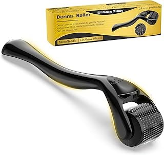 Beard Roller 0.5mm - Derma Roller with 540 Titanium Needles for Beard Growth & Hair Growth, Professional Microneedling Roller for Face, Scalp & Body - Men & Women, Anti-Ageing, Skin Care
