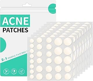 Pimple Patches Hydrocolloid Invisible Pack of 264 Pimple Patches with Tea Tree Oil Day and Night Use Pimple Patch Acne Patches Waterproof Breathable Acne Plasters Anti