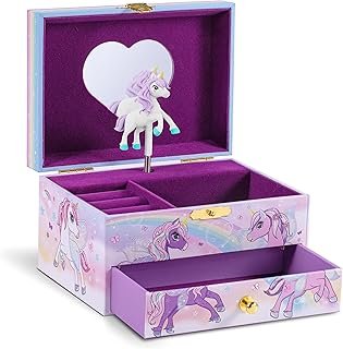 CRAZE, Unicorn Children's Jewellery Box with Music Box, Jewellery Box Girls with Rotating Unicorn and Mirror