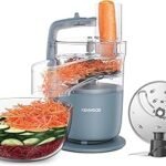 Kenwood MultiPro Go FDP22.130GY Compact Food Processor Only 30 cm High for Cutting, Grating, Pureeing and Kneading Dough, Express Serve, 1.3 L Work Container, 650 W, Blue