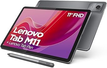 Lenovo Tab M11 Tablet | 11 Inch WUXGA Touch Display | MediaTek G88 | 4GB RAM | 128GB eMMC 5.1 | Android 14 | Grey | Includes Pen