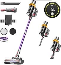 Anyson 45000 Pa/550 W/70 min Cordless Vacuum Cleaner, 1.6 L Battery Vacuum Cleaner, Super Quiet, Battery Vacuum Cleaner, Self-Charging with LED Display/Anti-Tangle Brush, Stick Vacuum Cleaner for Hard