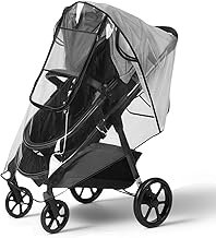 Universal Buggy Rain Cover, Stroller Rain Cover, Pushchair Rain Cover for Buggies and Pushchairs with Large Window, Children's Buggy Rain Cover, Good Air Circulation, Non-Toxic - Transparent