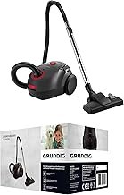 Grundig, VCC 3850 A Vacuum Cleaner with Bag, 800 W, 2.1 L, Black/Red