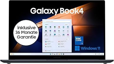 Samsung Galaxy Book4 Notebook, 15.6 inch Display, Intel Core i3 Processor, 8GB RAM, Laptop with 256GB Memory, Grey, 3 Year Warranty , Windows 11 Home [Exclusive to Amazon]