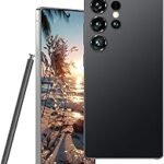 G24 Ultra Unlocked Smartphone, 8GB + 256GB, 5G Dual SIM Android Phone with Pen, 7000mAh Battery, 7.3" HD Display, Face Detection, Fingerprint Lock, GPS - Black