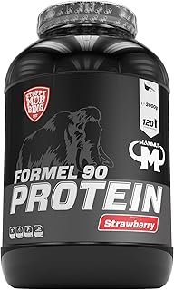 Mammut Nutrition Formula 90 Protein Powder Strawberry - 3kg - 4-Component Whey Protein Powder with Soy Protein Isolate, Milk Protein, Egg Protein & Vitamin B6 - 77% Protein