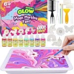 Hapikids Craft Set Children from 6 7 8 9 Years, Water Marbling Paint for Children Crafts Girls 7 8 9 10 Years Craft Set from 5 6 7 8 9 10 Gift Girls 6-12 Creative Crafts