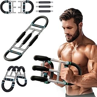 Qxeutm Twister Arm Trainer, 60-110 lb Adjustable Forearm Trainer with 3 Levels, Chest Training Device, Triceps Strength Training, Home Fitness Workout Tool for Men and Women