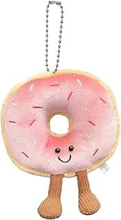 OYZOQ JC Donut Pendant Keychain Plush Keychain for Women Kids Bag Car Accessories Bring Good Luck