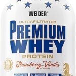Weider Premium Whey Protein Powder, Low Carb Protein Shakes with Whey Protein Isolate, Strawberry Vanilla, (1x 2.3 kg)