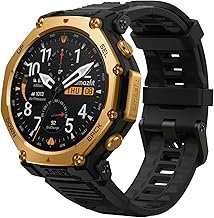 Amazfit T-Rex 3 Pro Outdoor Smartwatch 48 mm Sapphire AMOLED Display, Titanium Bezel, Dual Band GPS, Offline Maps, 25 Day Battery, Integrated Torch, 10 ATM, 180+ Sports Modes for Android & iPhone