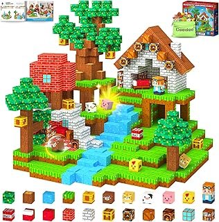 STEM Montessori Magnetic Building Blocks Toy for Toddlers and Children from 3 Years, Preschool Sensory Magnetic Building Blocks Children's Toy, Magnetic Tiles Gifts for Girls and Boys