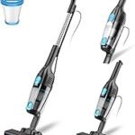 Vacuum Cleaner, Handle Vacuum Cleaner with Cable, Handheld Vacuum Cleaner 20 Kpa 600 W, 3-in-1 Vacuum Cleaner Bagless with 5 m Cable, Vacuum Cleaner without Bag, Vacuum Cleaner, Anti-Tangle for Pet