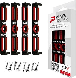 4 x Plate Holders - Frameless Universal Number Plate Holder