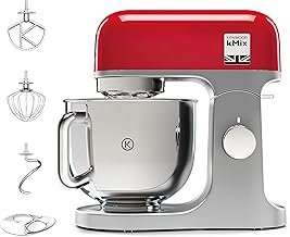 Kenwood kMix KMX750RD Food Processor, 5 L Stainless Steel Bowl, Safe-Use Safety System, Metal Housing, 1,000 Watts, incl. 3-Piece Patisserie Set and Splash Guard, Red
