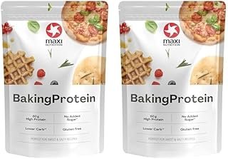 MaxiNutrition Baking Protein 500 g, Protein Powder for Baking with 80% Protein, Low Carb, Tasteless, Gluten-Free & No Artificial Flavours (Pack of 2)