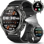 Men's Smartwatch 1.39 Inch HD Smart Watch with Calls/Receiving, 114+ Sports Modes, Fitness Watch with Heart Rate/Pedometer, Sleep Monitor, IP68 Waterproof Sports Watch for Android iOS, Black