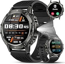 Men's Smartwatch 1.39 Inch HD Smart Watch with Calls/Receiving, 114+ Sports Modes, Fitness Watch with Heart Rate/Pedometer, Sleep Monitor, IP68 Waterproof Sports Watch for Android iOS, Black