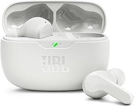 JBL Wave Beam Wireless In-Ear Earbuds with IP54 and IPX2 Waterproof - Hands-Free Calling and 32 Hours Battery Life - White