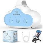 Robofun Pram Swing, Sleeping Aid Baby Rechargeable (USB-C), Sleeping Aid for Baby with 30, 60, 90 Minute Timer, 3 Adjustable Swing Intensities, Universal for Pushchairs and Buggies