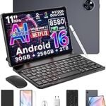 DOOGEE U11 Pro Android 16 Tablet 11 Inch Gemini AI, 30GB+256GB (2TB TF), 8580mAh, 90Hz Display, WiFi 5, T7200 Octa Core Tablets PC, 13MP+5MP, Tablet with Keyboard, Pen, Mouse, Case
