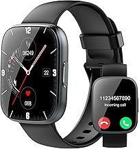 Smartwatch Men Women 1.95 Inch HD Fitness Watch Women with Phone Function Smart Watch 112+ Sports Modes Fitness Watch with Heart Rate Pedometer Sleep Monitor IP68 Waterproof Sports Watch for Android