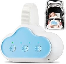 Jkevow Pram Swinger, Rechargeable Sleeping Aid for Babies with 3 Adjustable Swing Intensities and 30, 60, 90 Minute Timer, Universal for Pushchairs and Buggies, Compact, Ideal
