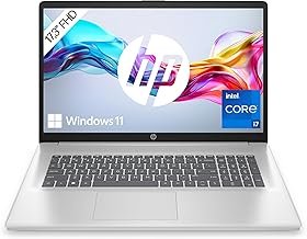 HP Laptop 17 with Intel Core i7-1355U, 17.3 Inch FHD Display, 16 GB DDR4 RAM, 1 TB SSD, Intel Graphics, Battery Life 8 Hours, Windows 11 Home, QWERTZ Keyboard, Silver