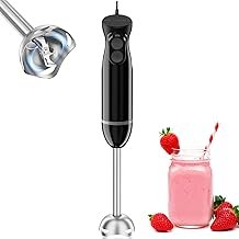 Bonsenkitchen HB3201 Immersion Blender Electric 1000 W Stainless Steel Purée Stick 2 Speeds for Baby Food Soup Smoothies Puree Sauce Hand Blender Black