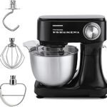 Heinner HPM-D750BK All Way Mix Planetary Mixer – 600 W Motor, Variable Speeds + Pulse, Stainless Steel Bowl Accessory Set, 3 Year Warranty
