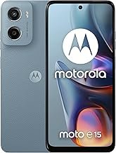 Motorola Moto E15 (2/64 GB, 32 MP Camera + Flicker Protection Sensor, Display 6.67 Inch HD+ 90 Hz Corning® Gorilla® Glass 3, 5200 mAh, MediaTek Helio G81 Extreme, Android 14 Go Edition), Misty Blue