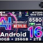 DOOGEE U11 Pro Android 16 Tablet 11 Inch Gemini AI, 30GB RAM + 256GB ROM (2TB TF) 8580mAh, 90Hz Display, Unisoc T7200 Octa Core Tablet PC, 13MP + 5MP, WiFi 5/Widevine L1/ GPS/Face ID/OTG [Grey]